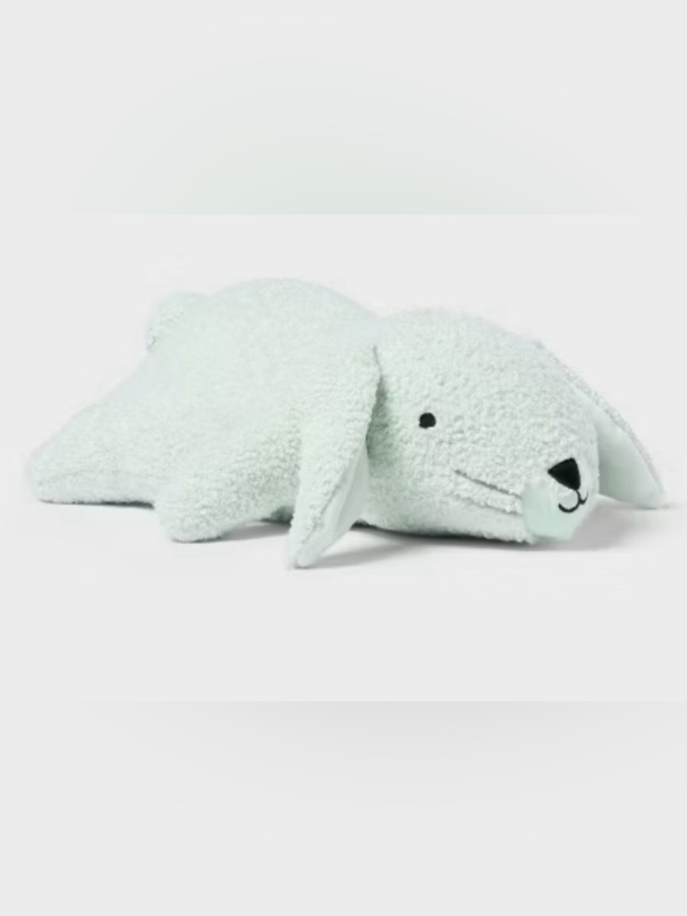 Bunny Weighted Plush Kids' Throw Pillow Mint - Pillowfort™